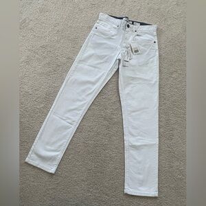 Classic White Chinos with Straight-Leg Cut